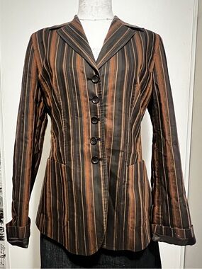 ✨Vintage Taifun by Gerry Weber Striped Fitted Blazer – Y2K Office Siren M